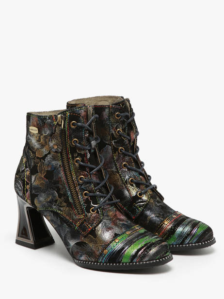 Heeled Boots In Leather Laura vita Multicolor women 6263 other view 1