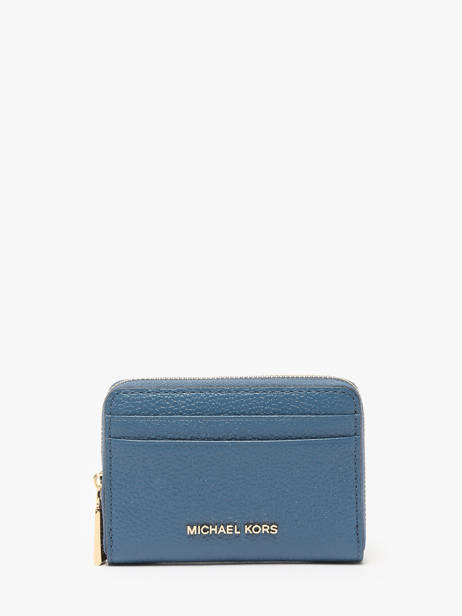 Porte-monnaie Cuir Michael kors Bleu jet set T4GJ6Z5L