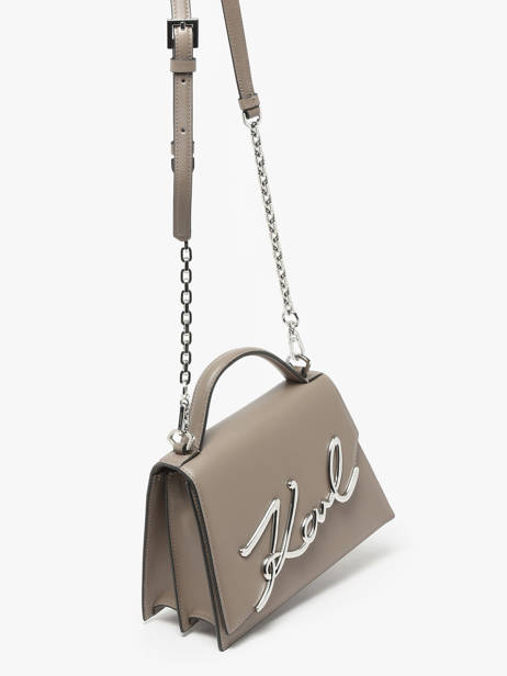 Sac Bandoulière K Signature Cuir Karl lagerfeld Beige k signature 240W3003 vue secondaire 2