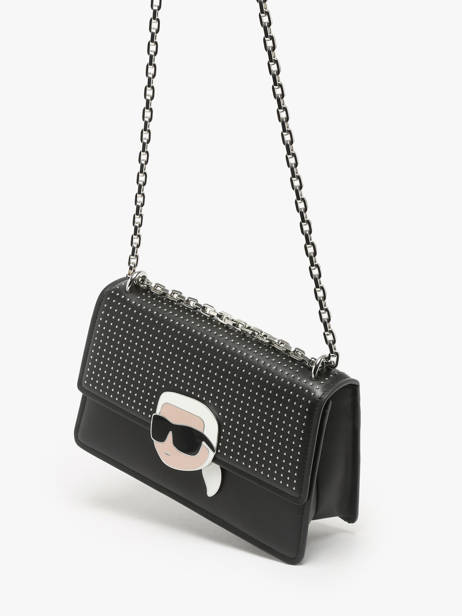 Sac Porté épaule K Ikonic 2.0 Cuir Karl lagerfeld Noir k ikonic 2.0 246W3027 vue secondaire 1