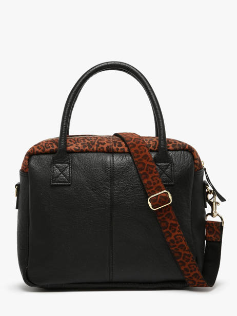 Leather Dandy Leopard Satchel Paul marius Brown leopard DANDYLEO other view 3