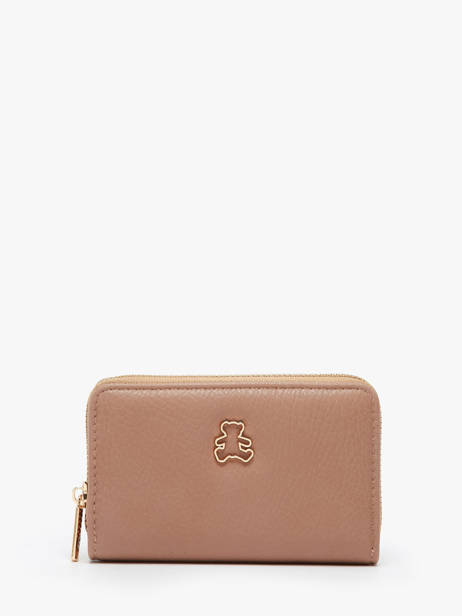 Porte-monnaie Lulu castagnette Marron zip EGO24054