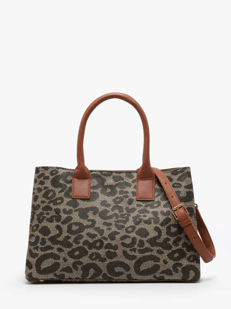 Shoulder Bag Leopard Lulu castagnette Brown leopard TOURRIER other view 4