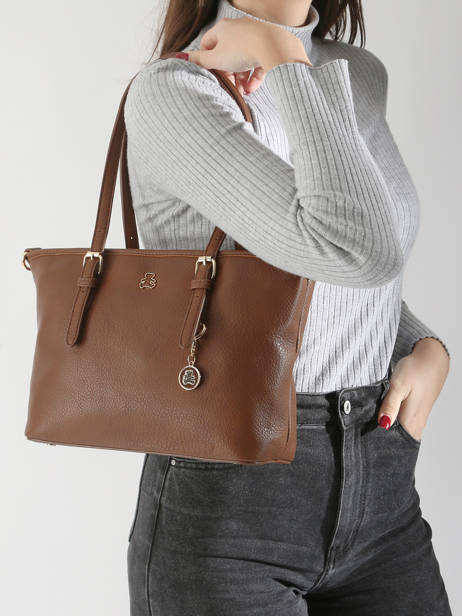 Shoulder Bag Zip Lulu castagnette Brown zip WILFRIED other view 1