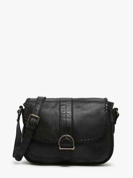 Sac Bandoulière Utility Cuir Basilic pepper Noir utility BUTI09