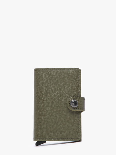 Card Holder Leather Secrid Green crisple MC