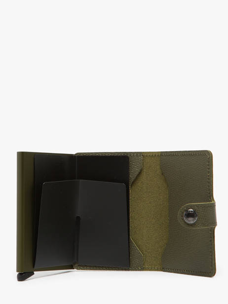 Card Holder Leather Secrid Green crisple MC other view 1