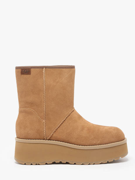 Bottes Semelle Compensée En Cuir Ugg Beige women 1158196