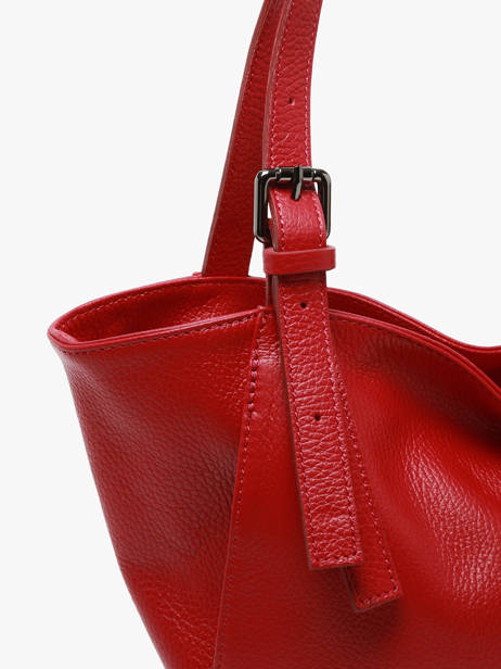 Sac Porté épaule Caviar Cuir Milano Rouge caviar CA24065 vue secondaire 2