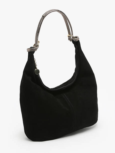 Shoulder Bag Velvet Milano Black velvet VE24092 other view 2