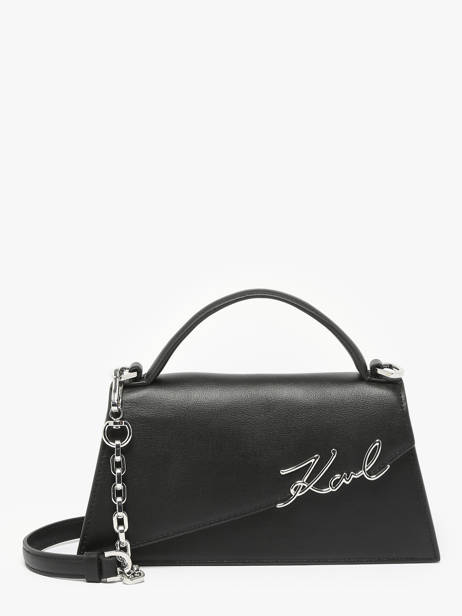 Sac Bandoulière K Signature Cuir Karl lagerfeld Noir k signature A1W30458