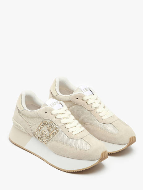 Sneakers In Leather Liu jo Beige women BA5035PX other view 1