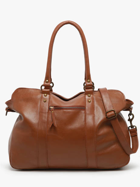 Sac Porté épaule A4 Cow Cuir Basilic pepper Marron cow BCOW78 vue secondaire 4