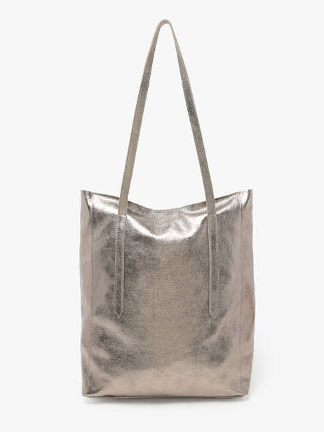 A4 Size Shoulder Bag Nine Leather Milano Silver nine NI24111 other view 4
