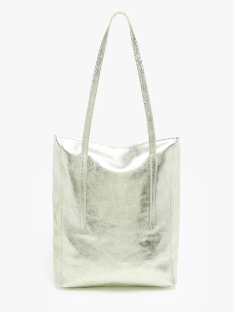 A4 Size Shoulder Bag Nine Leather Milano Silver nine NI24111