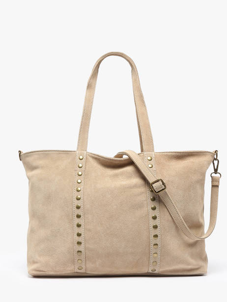 Shoulder Bag Velvet Leather Milano Beige velvet VE24113 other view 4