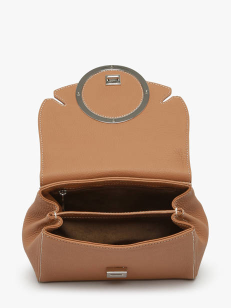 Sac Porté Main Yumi Cuir Nathan baume Marron ginkgo 4 vue secondaire 3