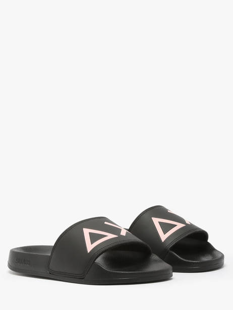 Flip Flops Logo Sun68 Black women X35204 other view 1