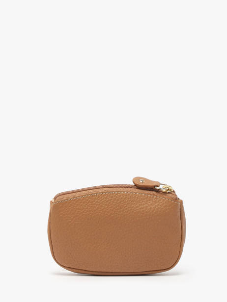 Porte-monnaie Caviar Cuir Crinkles Marron caviar 14036 vue secondaire 2