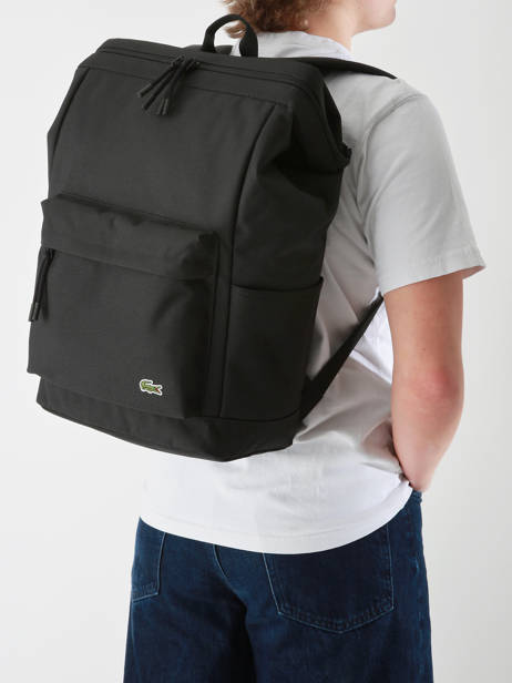 Backpack Lacoste Black neo croc NU4598NE other view 1