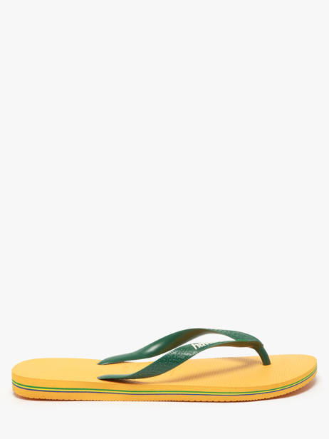 Tongs Brasil Logo Havaianas Jaune men 4110850H vue secondaire 1