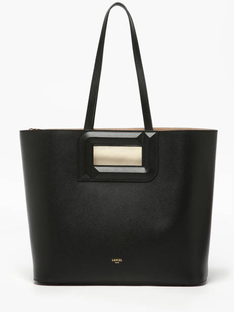 Leather Angèle Tote Bag Lancel Black angele A13361