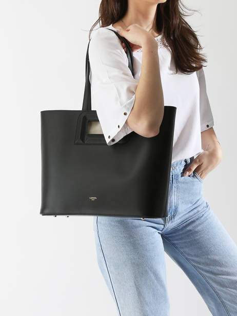 Leather Angèle Tote Bag Lancel Black angele A13361 other view 1