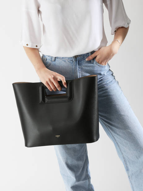 Leather Angèle Tote Bag Lancel Black angele A13361 other view 2