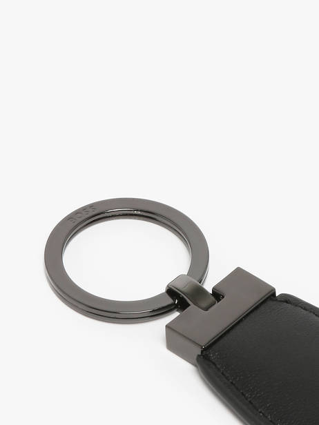 Keychain Leather Hugo boss Black smooth HAK519D other view 1