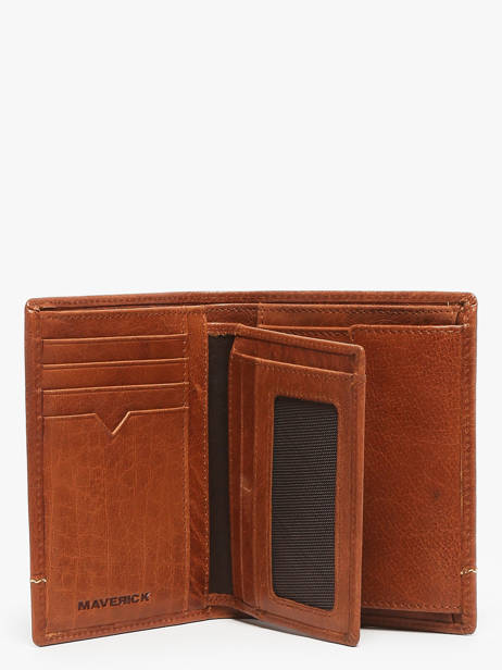 Checkholder With Coin Purse Leather Maverick Brown rough gear MAVRG032 other view 1