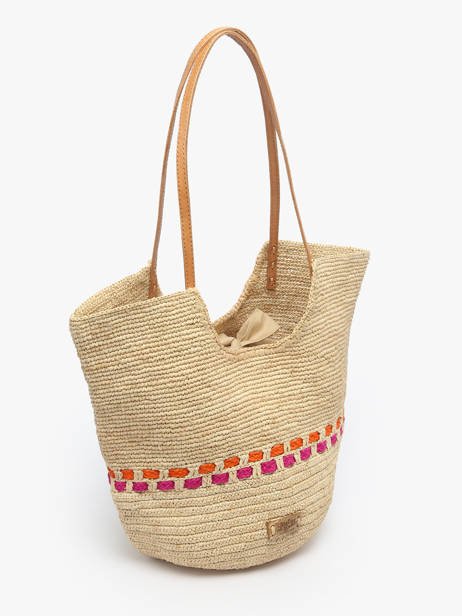 Sac Porté épaule L'atelier Du Crochet Raphia Le voyage en panier Beige l'atelier du crochet AM804 vue secondaire 2