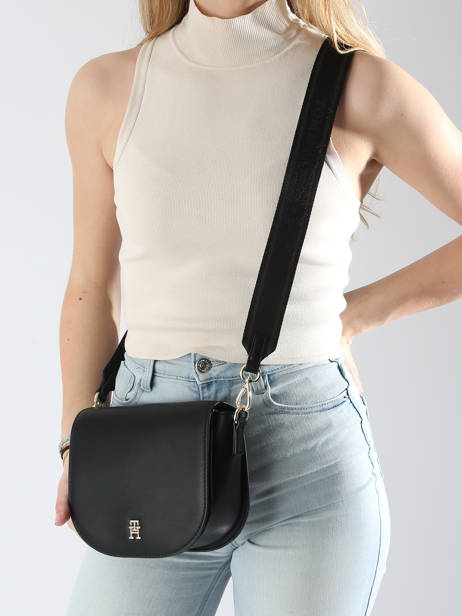 Sac Bandoulière Th Logotape Tommy hilfiger Noir th logotape AW17184 vue secondaire 1