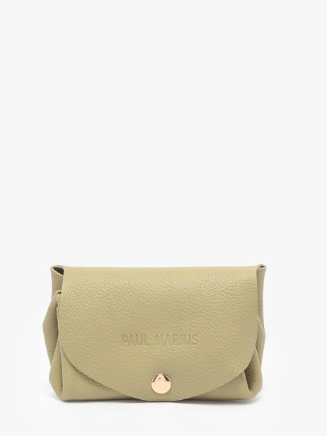 Coin Purse Leather Paul marius Green la suite GUSTASUI