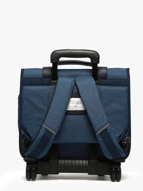Wheeled Schoolbag 2 Compartments Cameleon Blue vintage color CR38 other view 3
