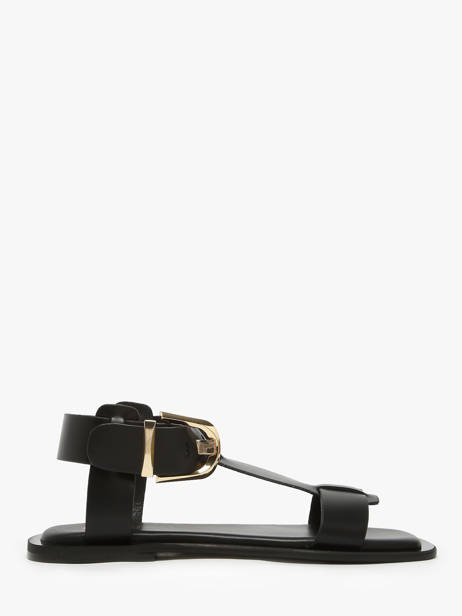 Sandals Daphne In Leather Nuyou Black women 11013