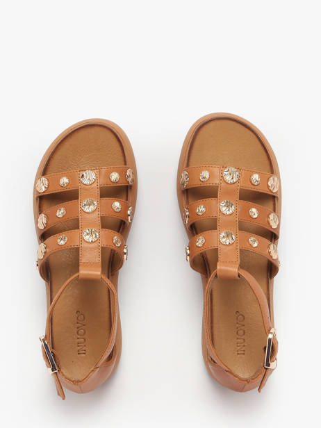 Sandales En Cuir Inuovo Vert women A96039 vue secondaire 3