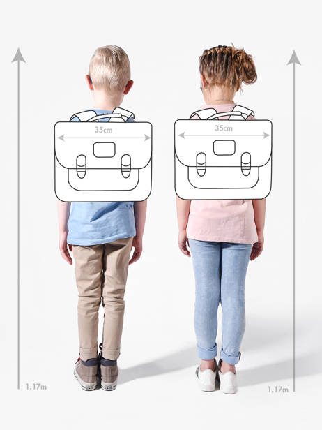 2-compartment Satchel Cameleon Pink vintage color CA146Q other view 1