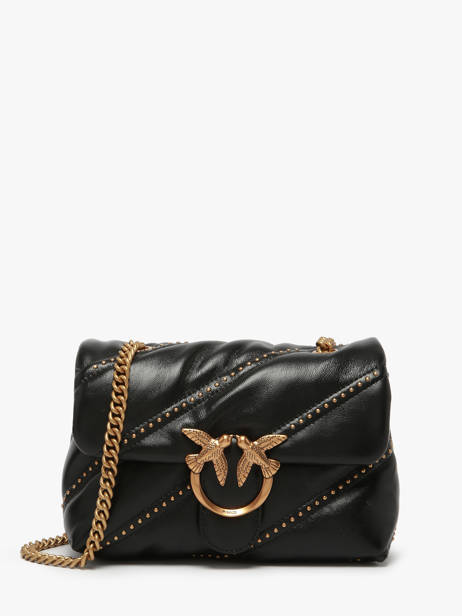 Crossbody Bag Love Bag Puff Leather Pinko Black love bag puff A26T