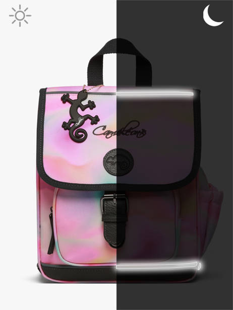 1 Compartment Backpack Cameleon Pink vintage fantasy SD30 other view 8