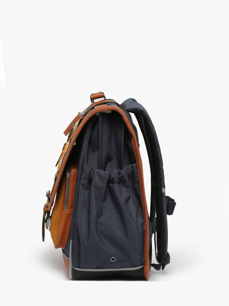 Satchel For Kids 3 Compartments Cameleon Blue vintage urban CA41 other view 2