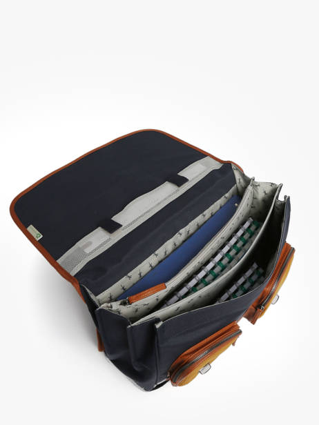 Satchel For Kids 3 Compartments Cameleon Blue vintage urban CA41 other view 3