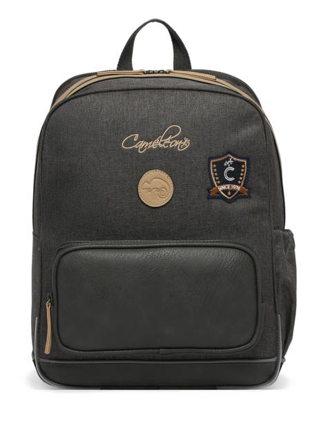 2-compartment Backpack Cameleon Gray vintage urban SO40 other view 7