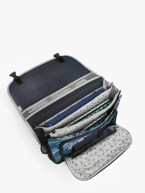 Cartable Enfant 3 Compartiments Cameleon Bleu actual CA41 vue secondaire 3