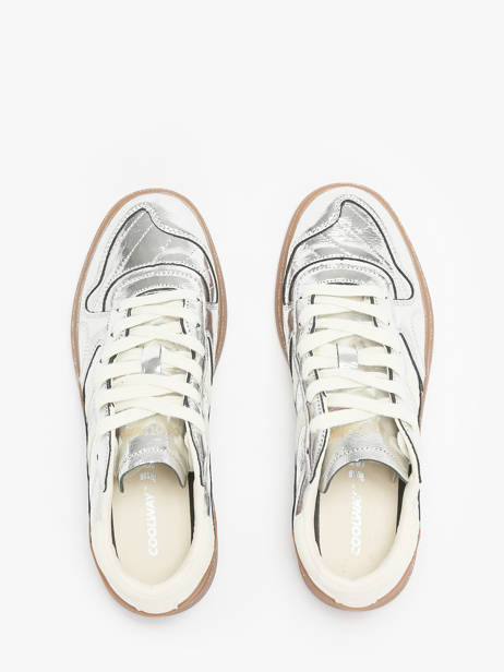 Sneakers Goal In Leather Coolway Silver women 7683172 other view 4