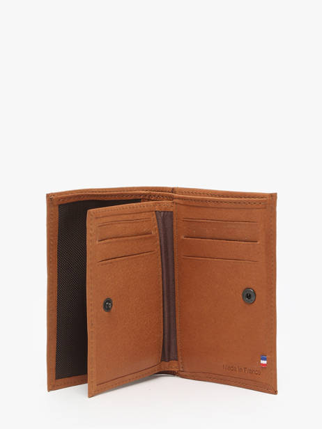 Compact Leather Wallet Oil Etrier Brown oil EOIL027 other view 2