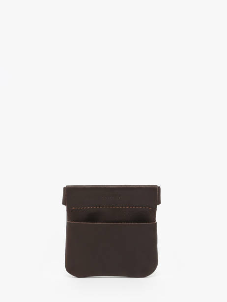 Leather Oil Coin Purse Etrier Brown oil EOIL5005