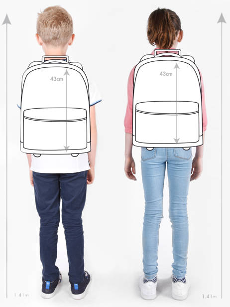 Sac A Dos à Roulettes 2 Compartiments Tann's Vert les fantaisies f 73266 vue secondaire 1