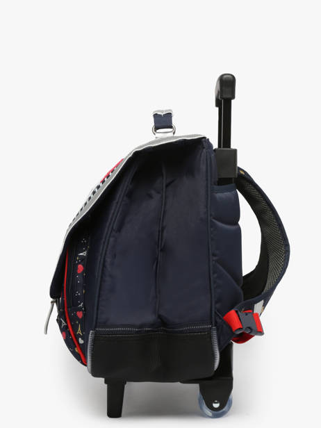 2-compartment Wheeled Satchel Tann's Blue les fantaisies f 43321 other view 2