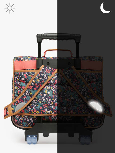 2-compartment Wheeled Satchel Tann's Multicolor les fantaisies f 43324 other view 6