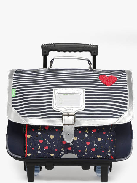 2-compartment Wheeled Satchel Tann's Blue les fantaisies f 42321